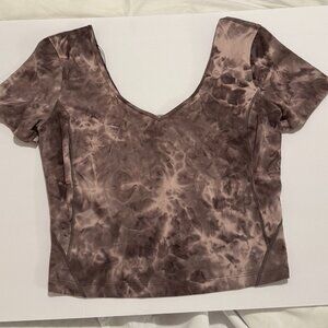NWT lululemon align tee Size 8 Diamond Dye Berry Gray